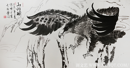 张焯作品 《山河颂》规格：180cmX97cm